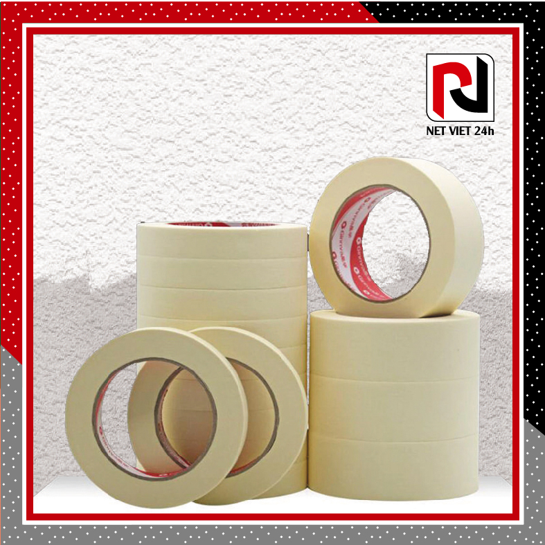 Băng keo giấy nhăn 6 cuộn dài 45m khổ 1.2cm / 2.4cm / 4.8cm