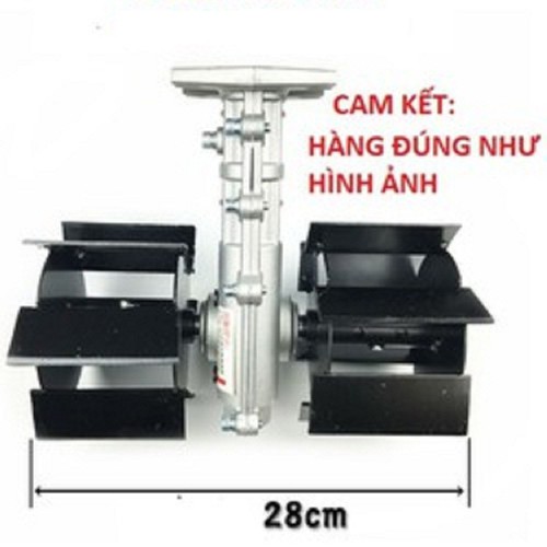 Đầu xới cỏ,xới đất lắp cho máy cắt cỏ - trục 28, xếp răng thẳng