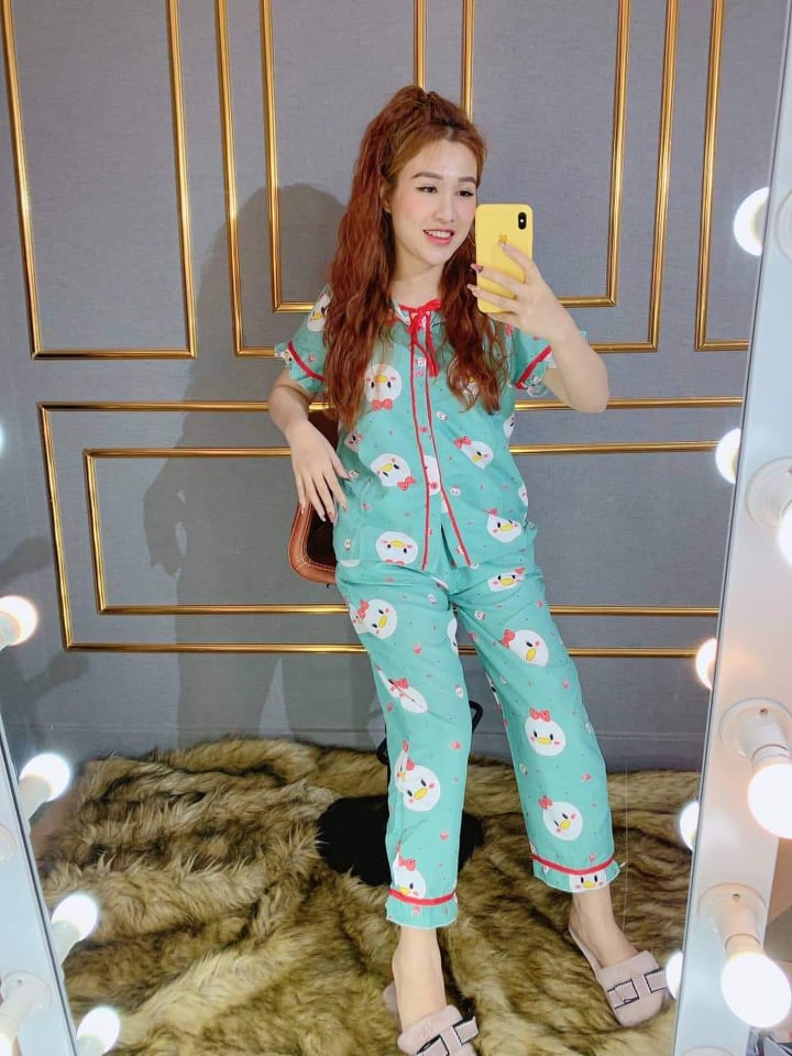 [HCM]ĐỒ BỘ PIJAMA MẶC NHÀ NỮ QUẦN DÀI CÓ TÚI ÁO NGẮN TAY CỔ BÈO CHẤT VẢI KATE LOẠI 1 CAO CẤP MÁT MẺ PHONG CÁCH THỜI TRANG THUYDIEUSHOP97 D39