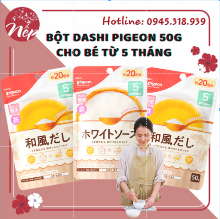 Bột dashi pigeon 50g cho bé từ 5 tháng