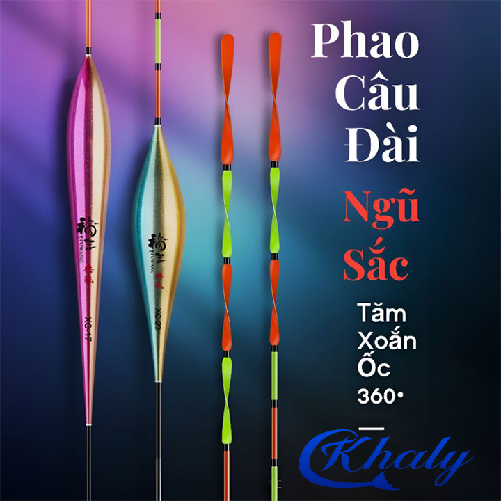 Khaly phao câu đài nano ngũ sắc fuwang, tăm xoắn ốc 360 độ chất lượng cao pc-20