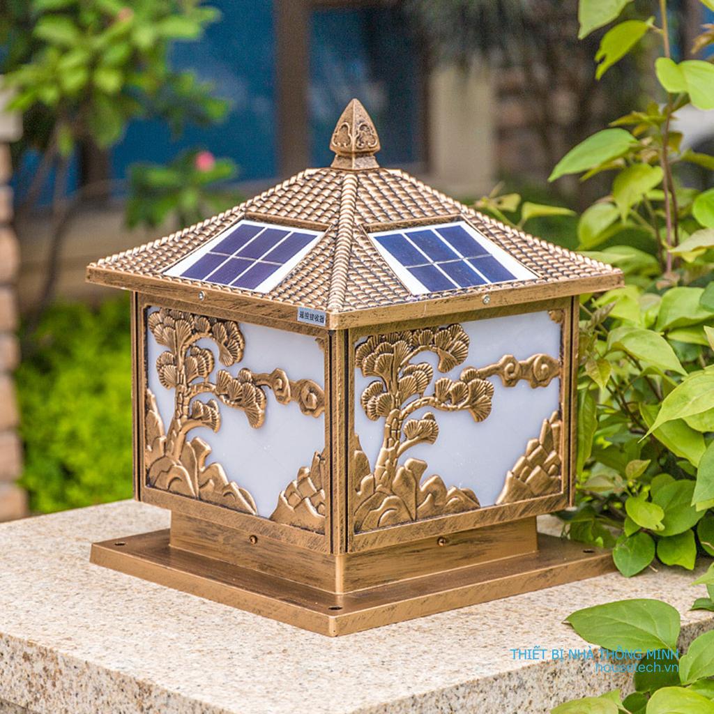Đèn trụ cổng năng lượng mặt trời hình Cây Tùng