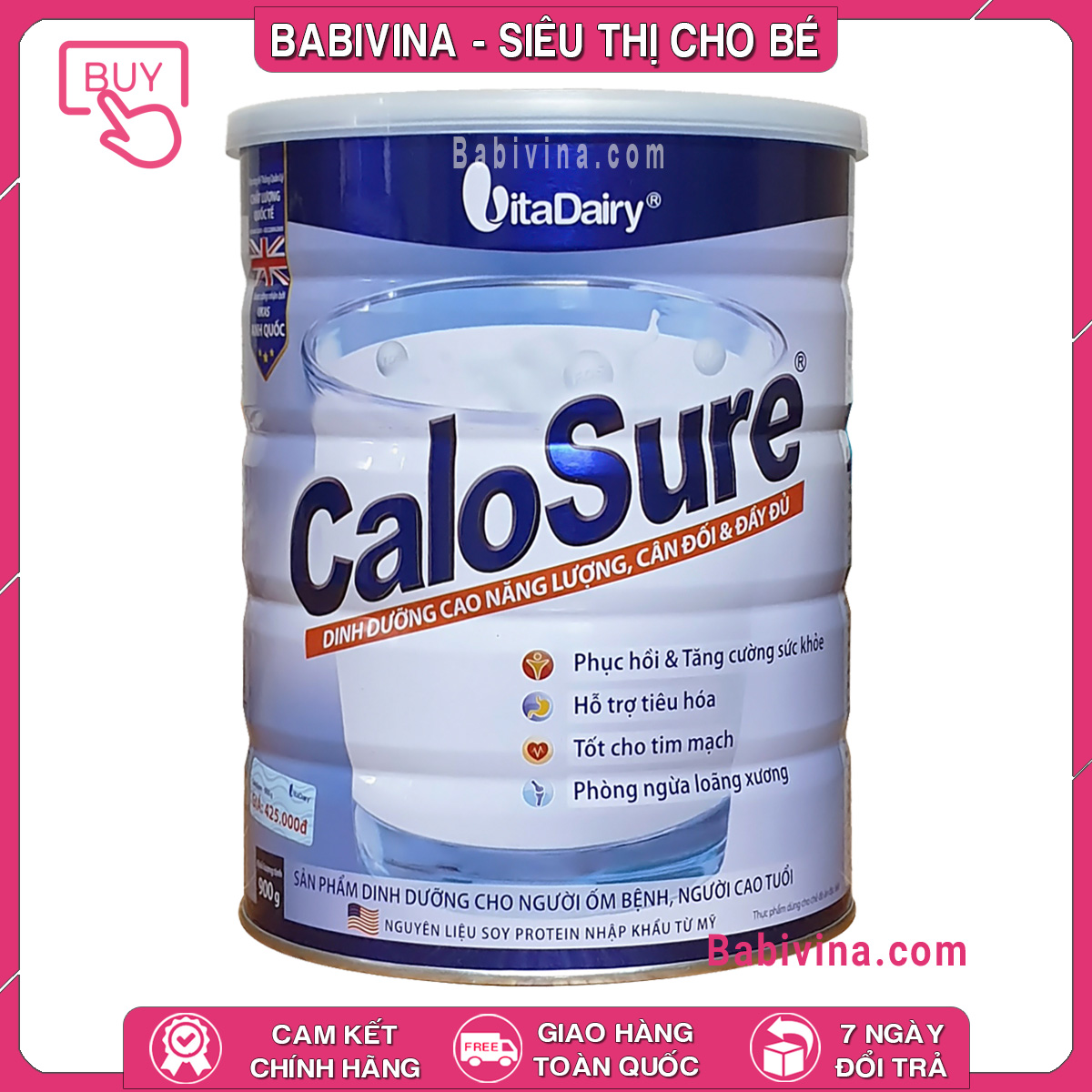 [CHÍNH HÃNG] Sữa Calosure 900g | Dinh Dưỡng Dành Cho Người cao tuổi, Người Ốm, Bệnh Nhân, Người Phẫu Thuật