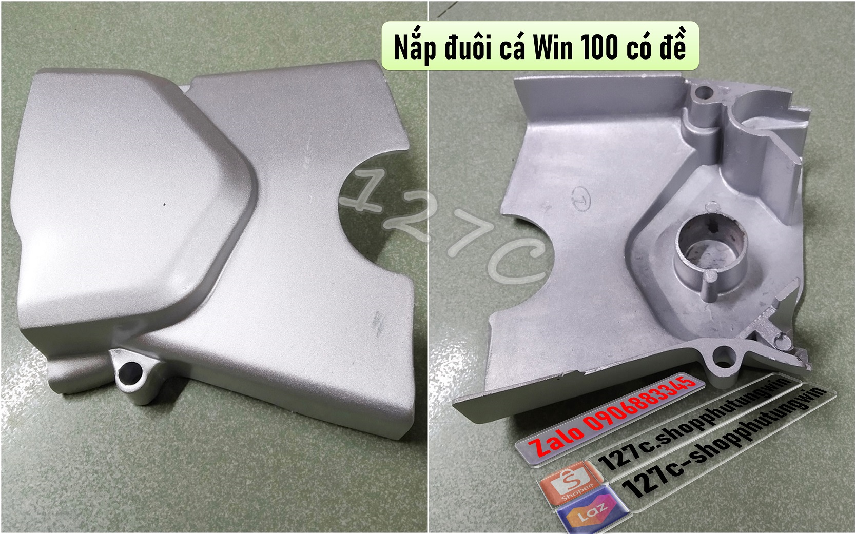 Nắp đuôi cá win 100 có đề