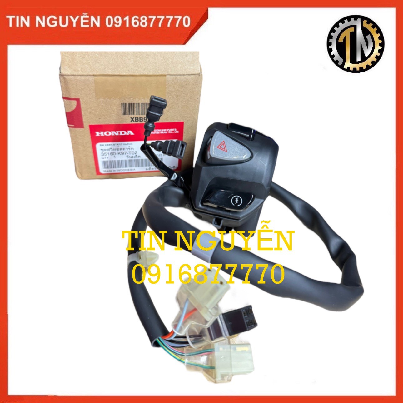 Cùm công tắc phải PCX chính hãng gắn Vario, Click, Sonic, Satria, Exciter 150, Sirius