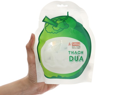 [HCM]Thạch dừa Ánh Hồng túi 900g