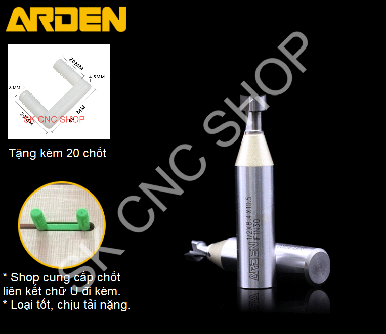 Mũi phay tạo rãnh chốt u liên kết - sk cnc shop