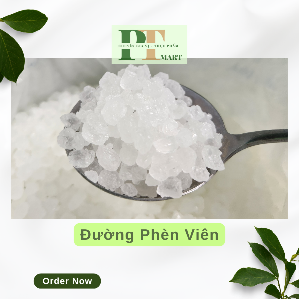 Đường Phèn 500gr viên kim cương. Đường phèn thiên nhiên dùng chưng yến, nấu chè