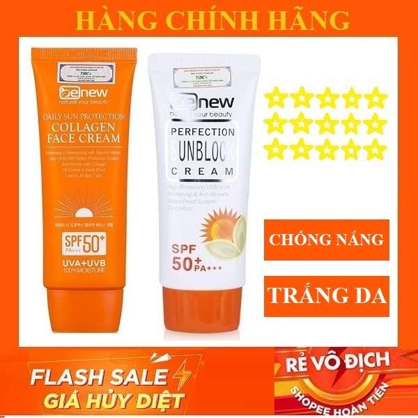Kem chống nắng Collagen Benew trắng da, lên tông không gây nhờn dính từ Hàn quốc cao cấp - kem chống nắng benew chính hãng