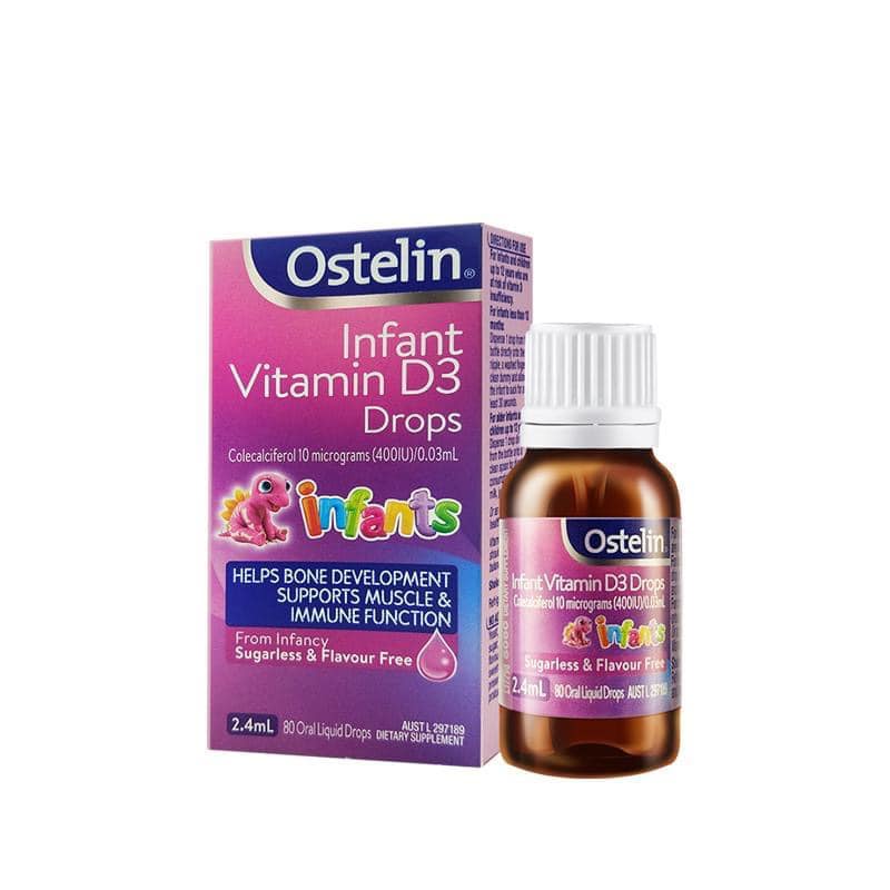Vitamin D3 dạng giọt của Ostelin 2.4ml - hàng Úc đi air