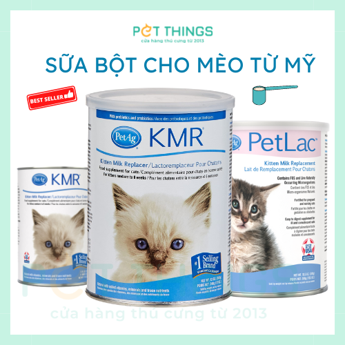 KMR 42% protein powder for mother & newborn cats, PetLac milk PetAg, USA
