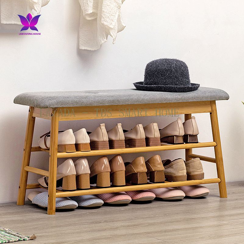 Kệ Ngồi ĐI Giày Có Ngăn Chứa Đồ Tiện Lợi, Để Giày Dép Gọn Gàng