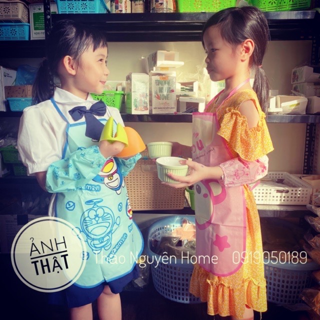 Tạp dề cho bé, tạp dề của bé, tạp dề học vẽ , cùng mẹ nấu ăn làm việc nhà