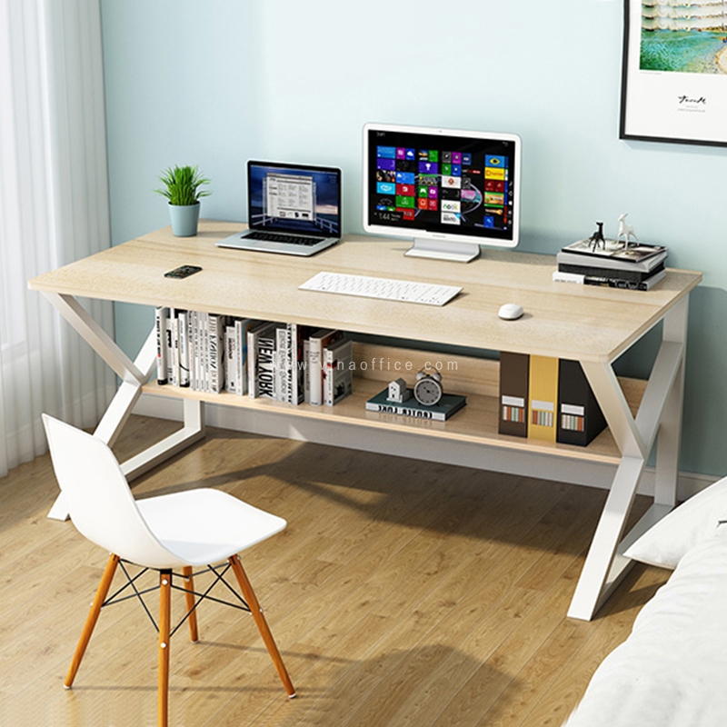 Bàn làm việc bàn liền kệ đa năng tiện ích NTF051 (100x40X75Cm)