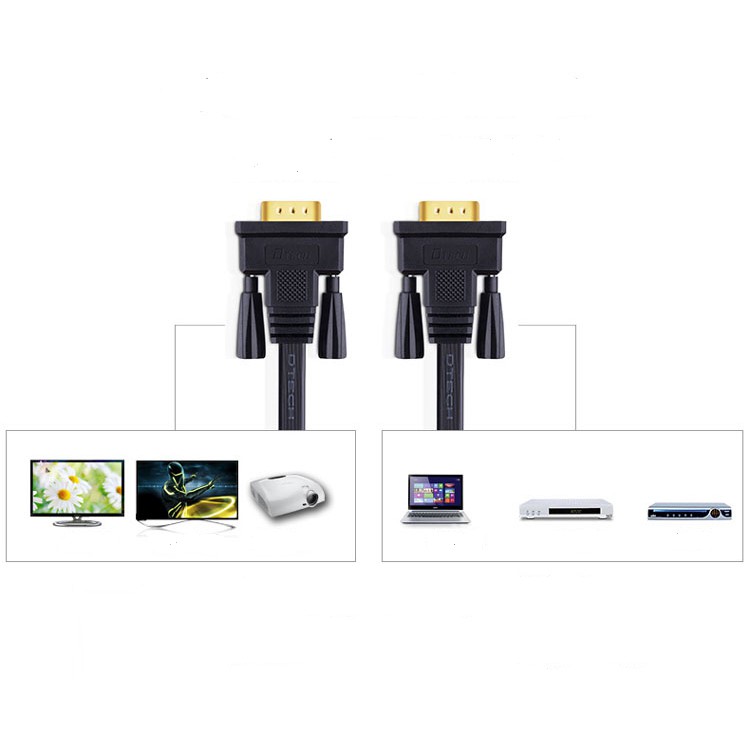 Cáp vga 10m mỏng dẹt dtech dt-69f10
