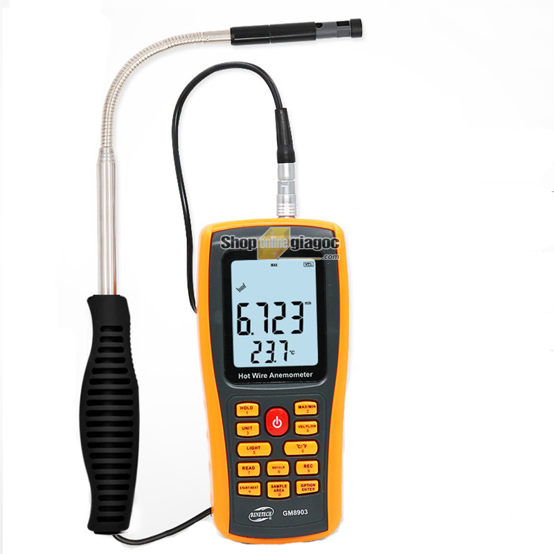 Máy đo lưu lượng, tốc độ, nhiệt độ gió gm8903