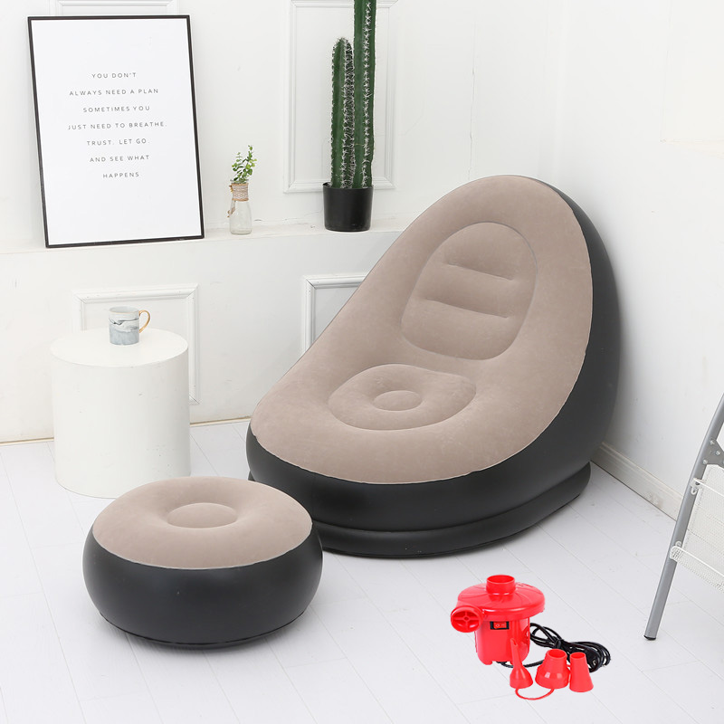 Ghế hơi, Ghế hơi tựa lưng Chanodug cao cấp KÈM Đôn KT 116x98x83cm - Sofa hơi