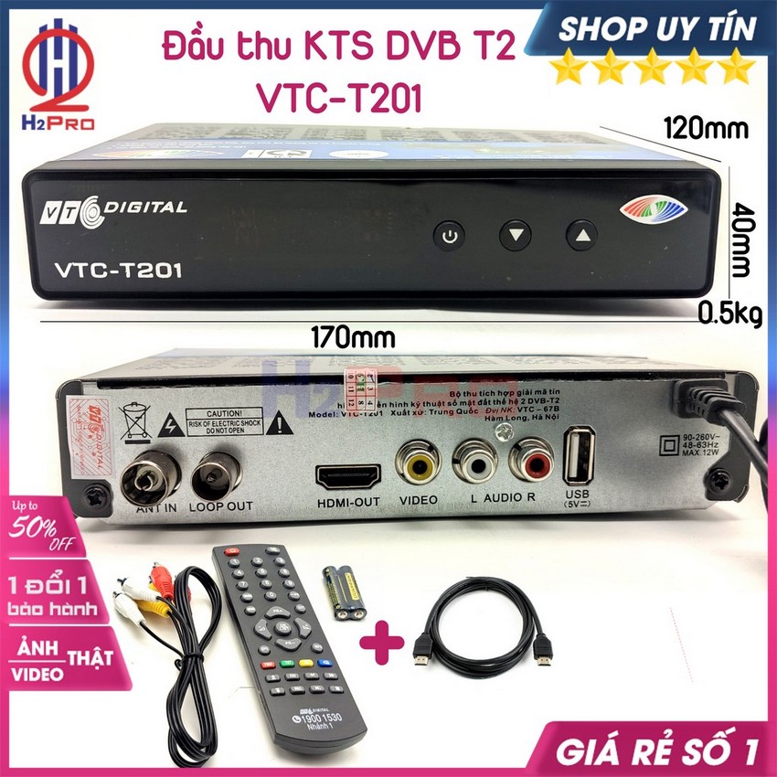 đầu thu kỹ thuật số dvb t2 vtc-t201 xem truyền hình miễn phí-sắc nét 2