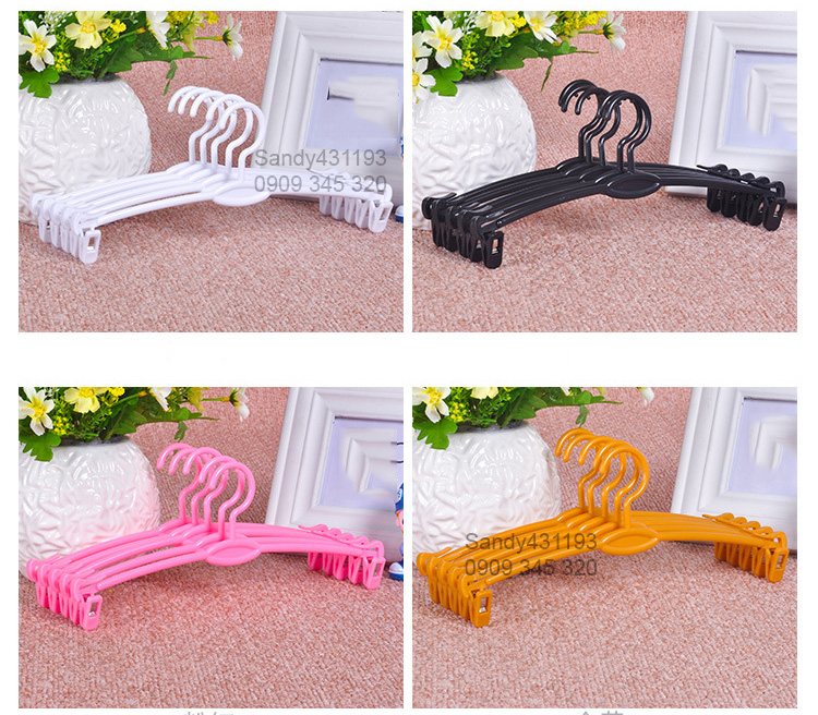 Móc Nhựa Kẹp Đồ Lót ( Bộ 10 móc )