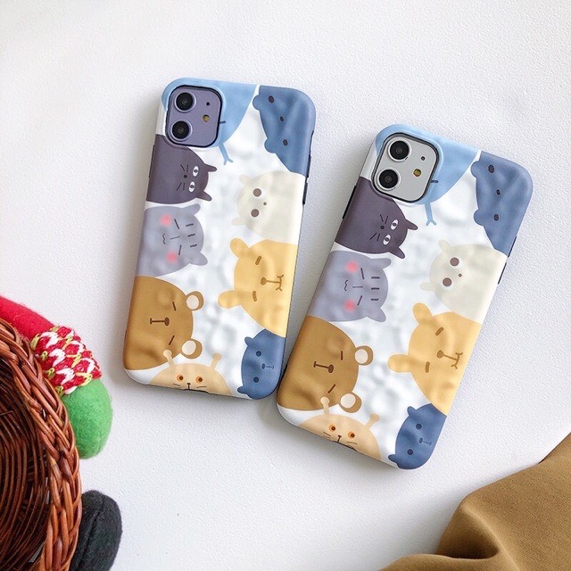 Ốp lưng gợn sóng hình thú dễ thương cho Iphone