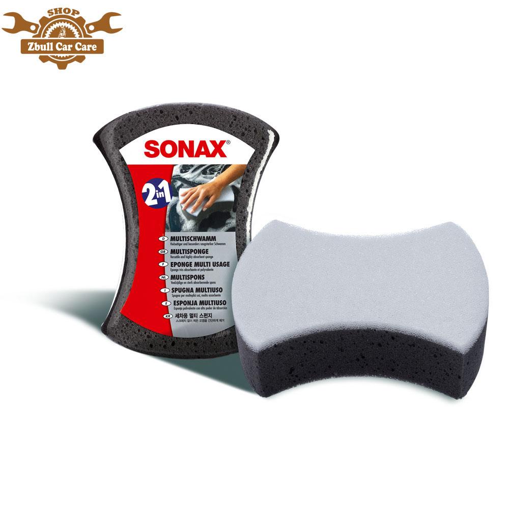 Xốp rửa xe ô tô hạn chế xước sonax 2-in-1 multi sponge 428000