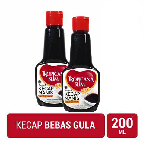 Combo 2 Chai Nước Tương Ngọt Tropicana Slim Kecap Manis Dành Cho Người Ăn Kiêng, tiểu đường