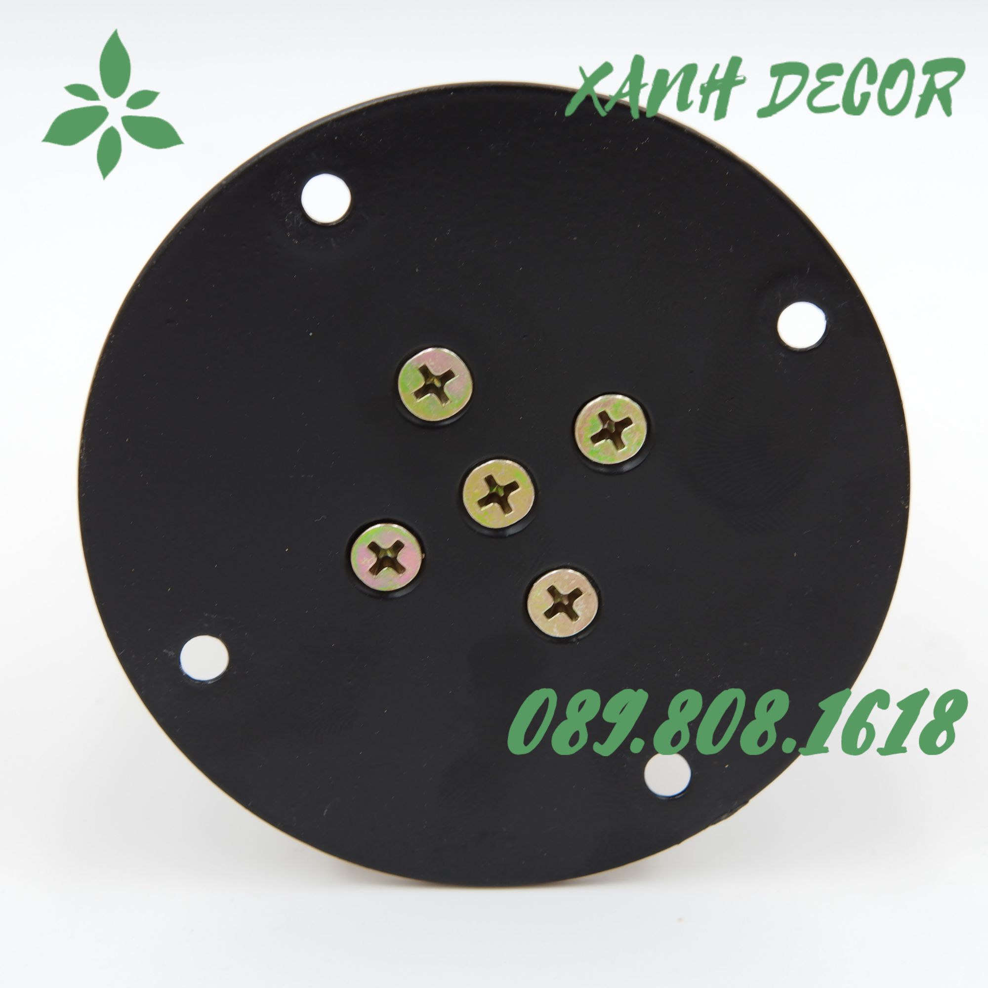 Pad sắt tròn sơn tĩnh điện 9cm dùng cho chân SOFA