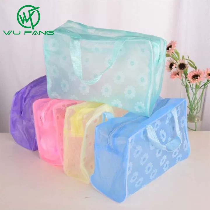 Túi Mỹ Phẩm SHOOTHE, Phụ Kiện Du Lịch Tiết Kiệm Không Gian, Túi Đựng Đồ Tắm Vệ Sinh Cá Nhân Bằng PVC Hình Hoa Trong Suốt Túi Đựng Đồ Trang Điểm Không Thấm Nước