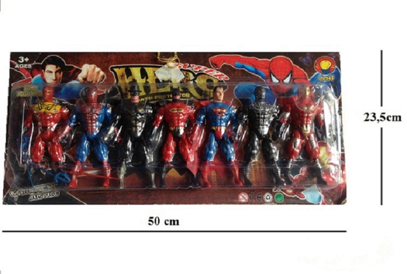 (GIẢM GIÁ) Trọn bộ 7 siêu nhân mini cầm tay dành cho bé trai có đèn, có khớp, thiết kế chắc chắn, giúp bé hoá trang thành siêu anh hùng avenger chống lại cái ác