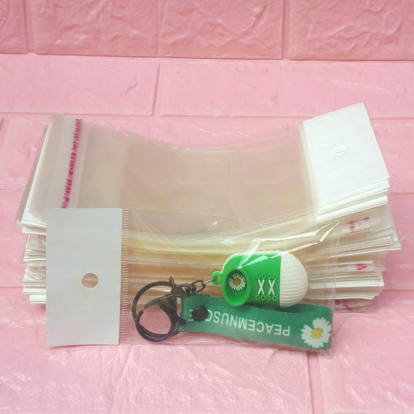 1kg Túi Opp dán mép (Treo) 7x10cm (+ 4cm + 4 cm) - Túi ni lông băng keo dán miệng - Bao nilon dán miệng
