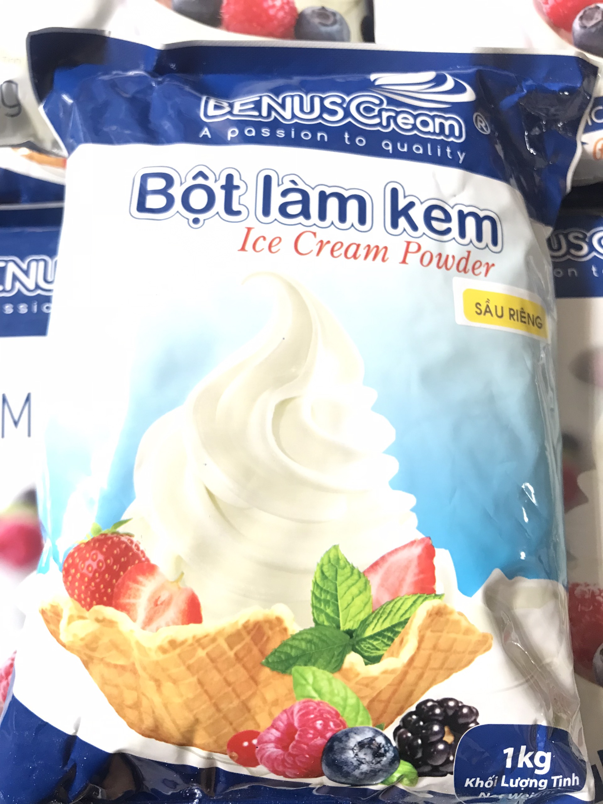 Bột kem tươi - sầu riêng