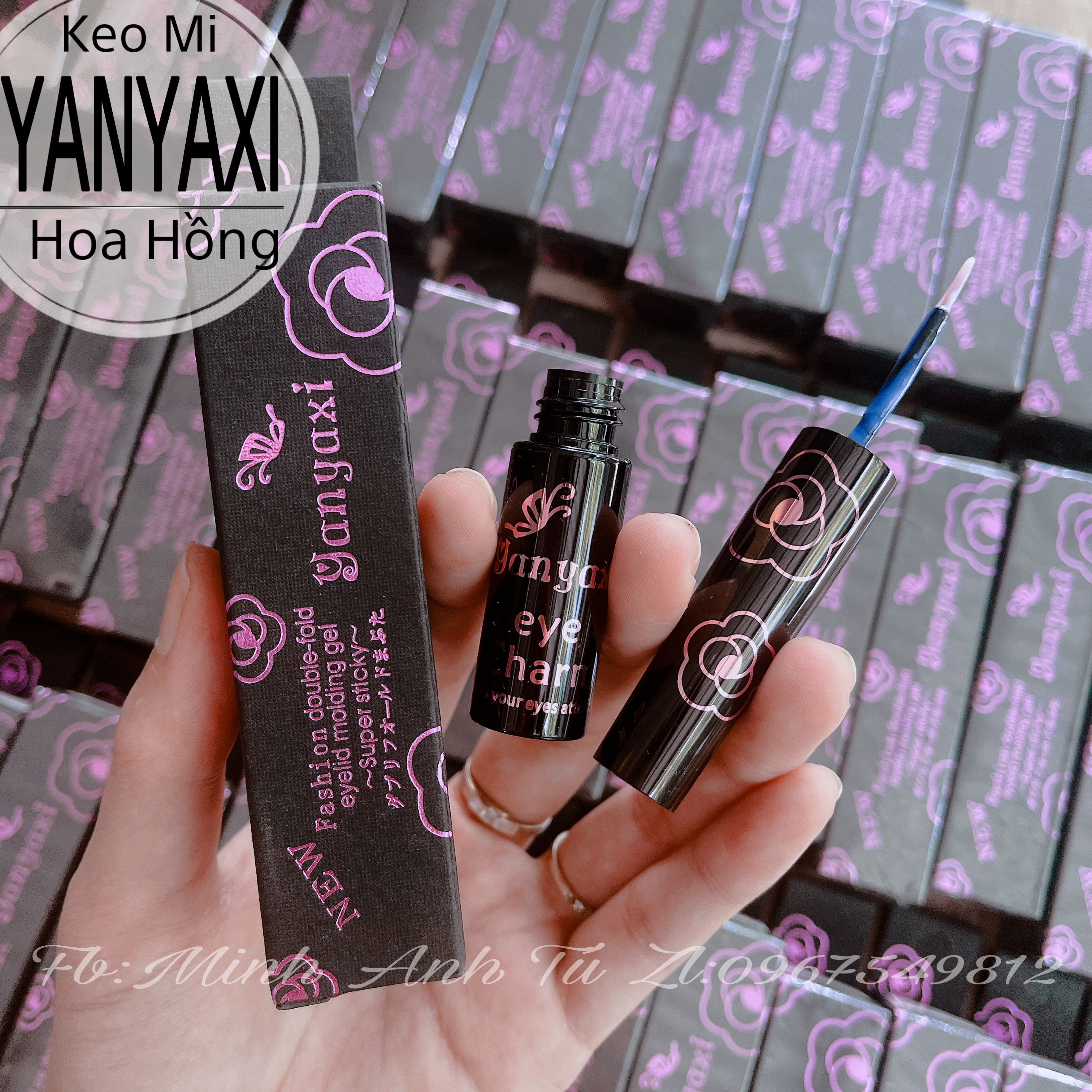 Keo dán mi hoa hồng yanyaxi eye siêu chắc 6.5g