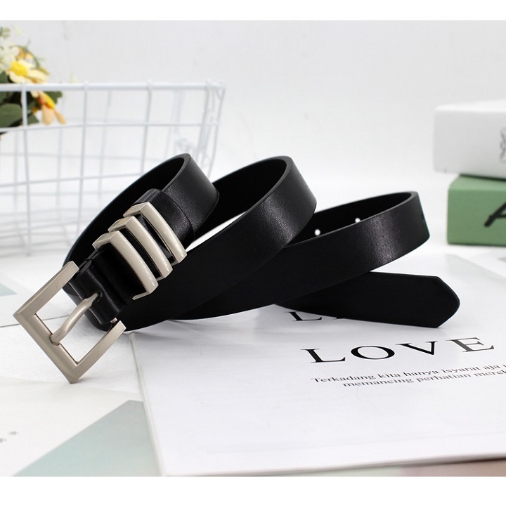 Thắt lưng nữ Nịt nữ bản 2.5cm mặt kóa kim thời trang