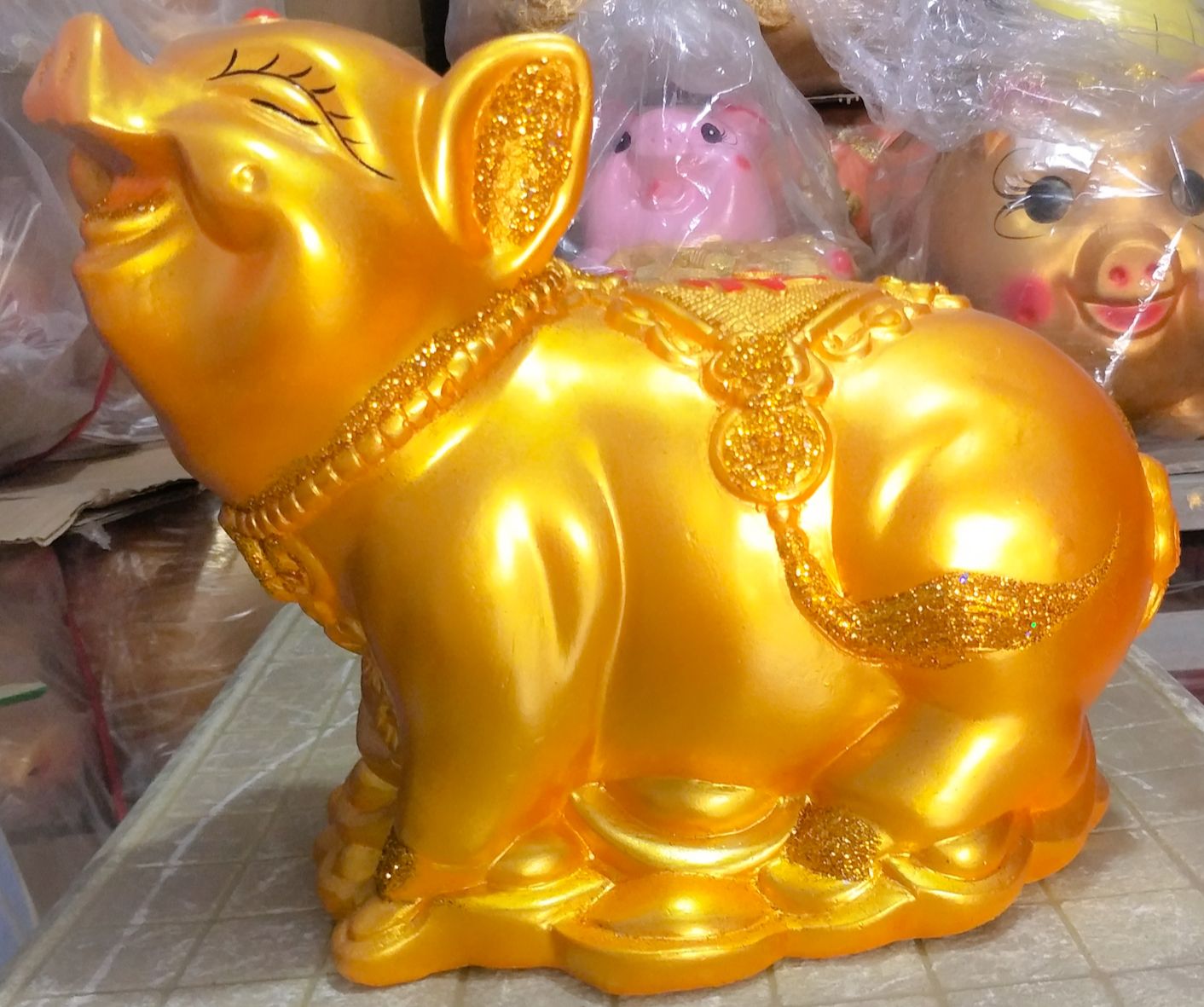 Heo TIÊN phiên bản đặc biệt, heo đất tiết kiệm tiền dài 40cm