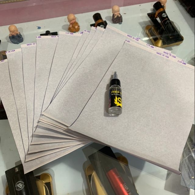 Set 10 giấy than Scan hình 3 lớp + gel Prep Stuff 30ml in hình