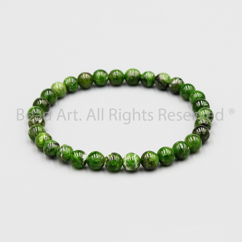 Vòng Tay Đá Diopside Tự Nhiên Xanh Lá ~4.5-5MM, Vòng Tay Phong Thuỷ, Mệnh Mộc, Hoả, Chuỗi Hạt - Bead Art