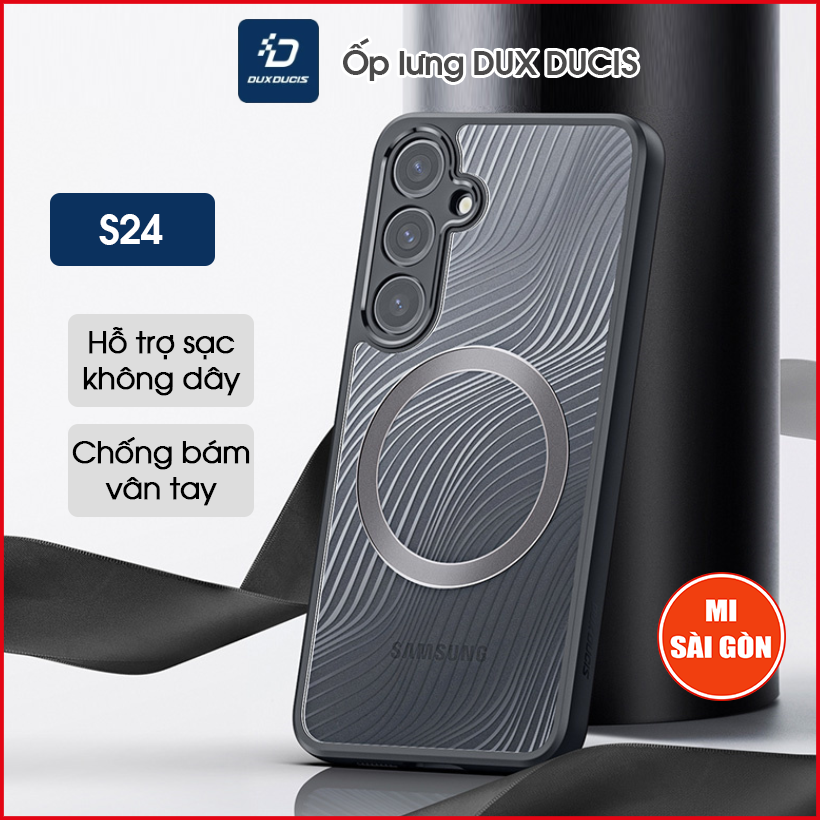 Ốp lưng dux ducis samsung s24 hỗ trợ sạc không dây