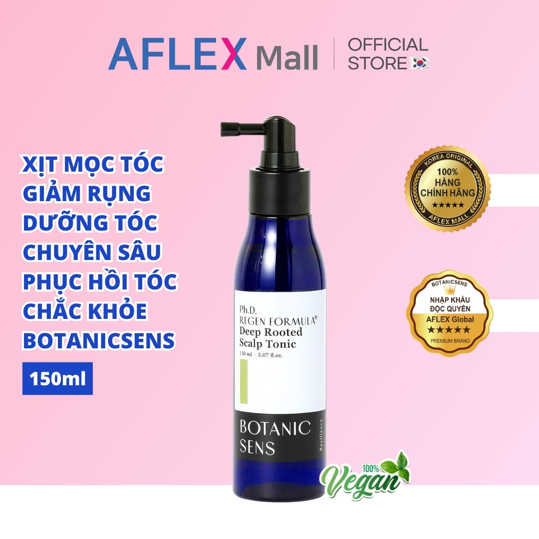 Tinh chất xịt kích thích mọc tóc, dưỡng tóc chuyên sâu và ngăn rụng tóc BOTANICSENS Deep Rooted Scalp Tonic