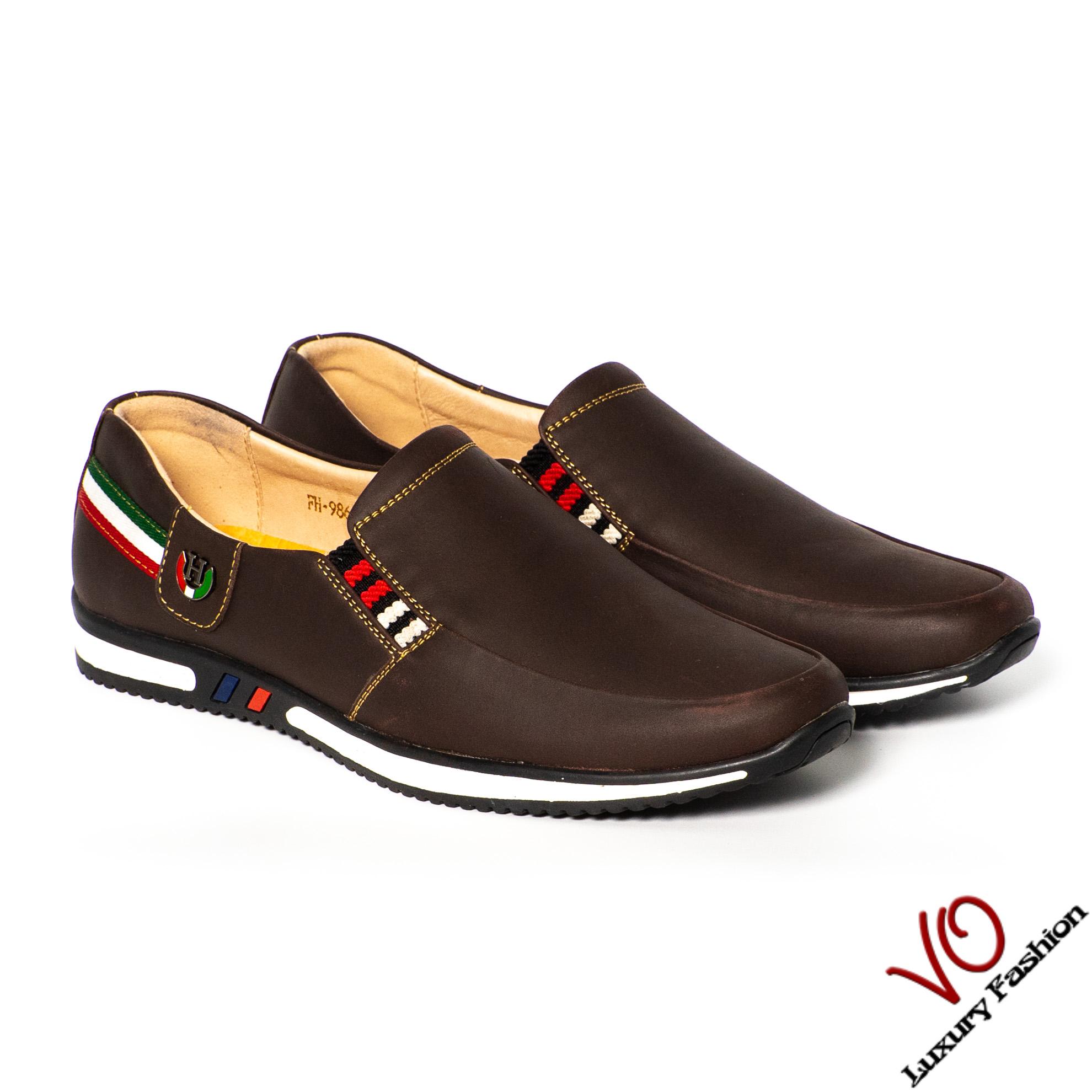 Giày mọi da bò màu nâu siêu mềm VO Shoes:9863