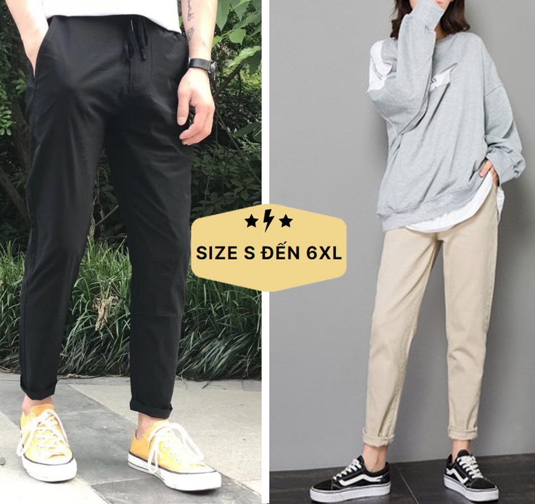 Quần basic pants kaki nam nữ chất đẹp, co giãn