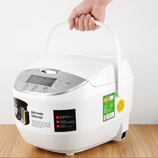 Nồi cơm điện tử Toshiba 1 lít RC-10DH2PV(W) Hàng trưng bày-Thương hiệu Toshiba - Nhật Bản- trưng bày