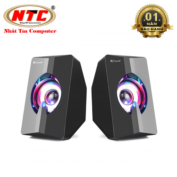 Loa vi tính Kisonli L-2020 có đèn led - bass mạnh Hãng Phân Phối Chính Hãng - Nhất Tín Computer