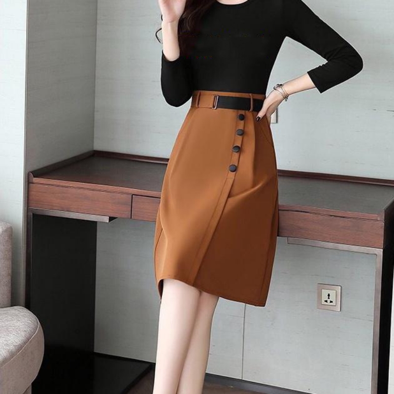 Chân váy xòe dài thiết kế chất liệu vải nhập tốt chân váy nữ công sở - Vannhshop MS19