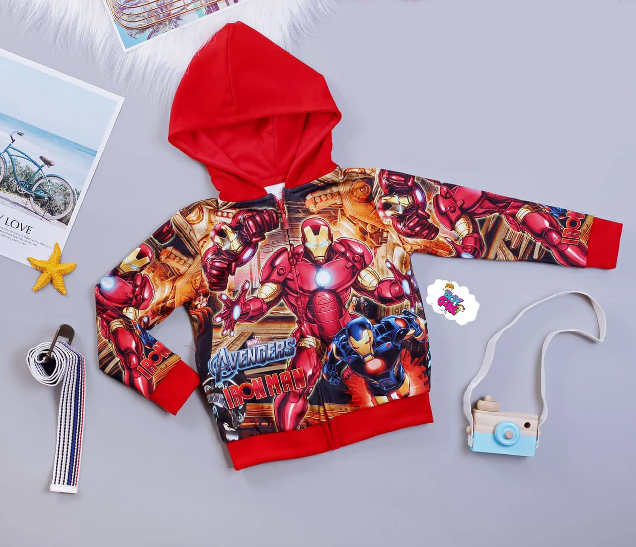 Áo khoác trẻ em siêu anh hùng Người sắt - Iron Man