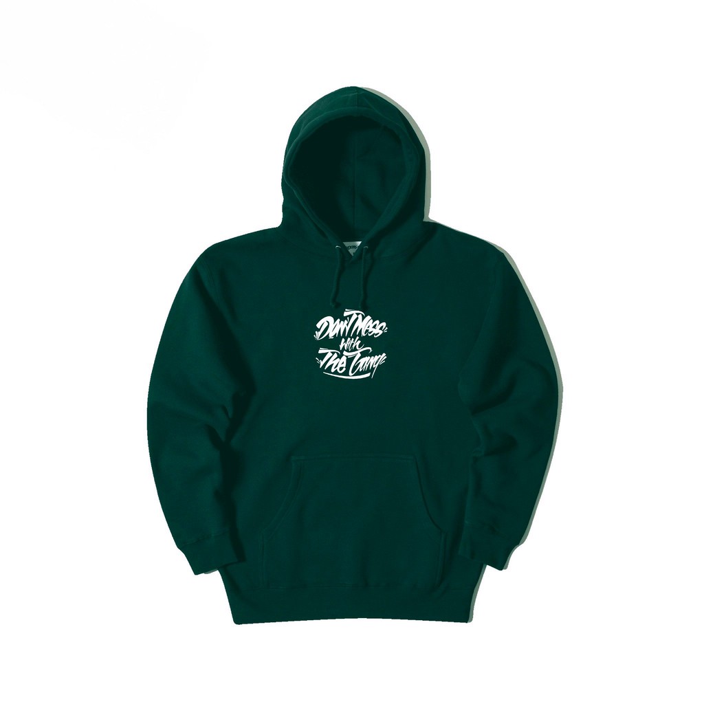 Áo hoodie chữ - xanh lá đậm - street gang