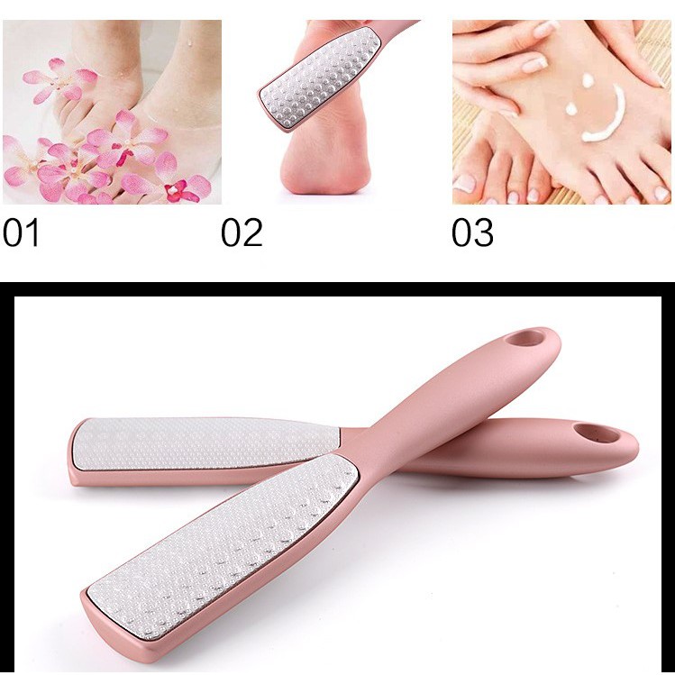 Bàn chà gót chân 2 mặt cao cấp màu hồng 1 chiếc