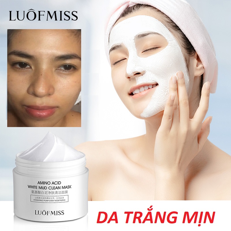 Mặt nạ bùn ủ trắng da mặt chỉ sau 20 phút da căng mịn trắng bật 70% tông da 120g luôfmiss