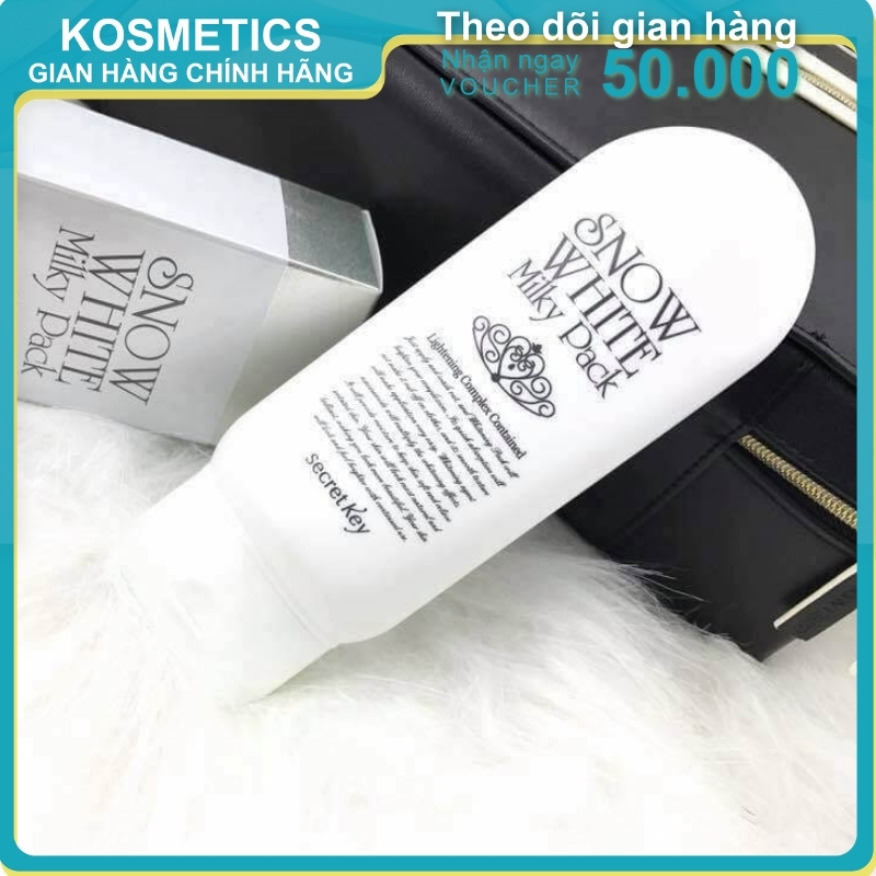 Kem tắm trắng secret key snow white milky pack 200ml