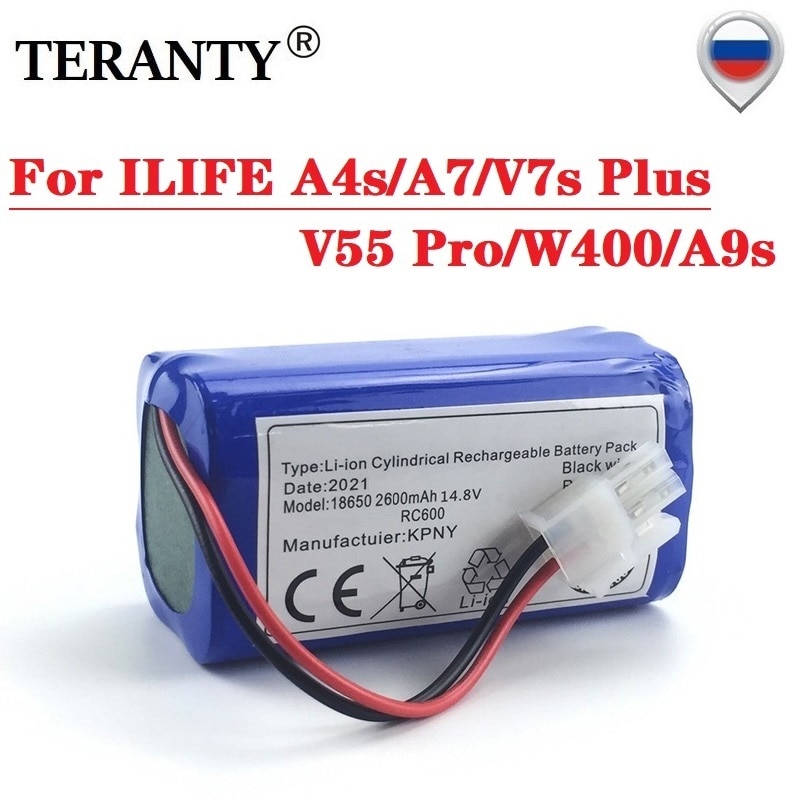 14.8v li-sư tử pin cho ilife a4s/a7/v7s cộng với/v55 pro/w400/a9s px-b020 robot hút bụi 14.8v 2600mah pin cr130 phần
