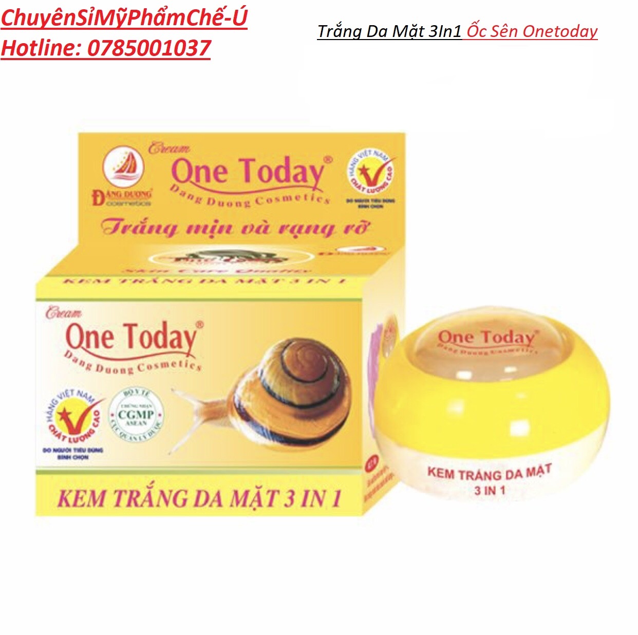 Kem trắng da 3in1 5g onetoday kem ốc sên